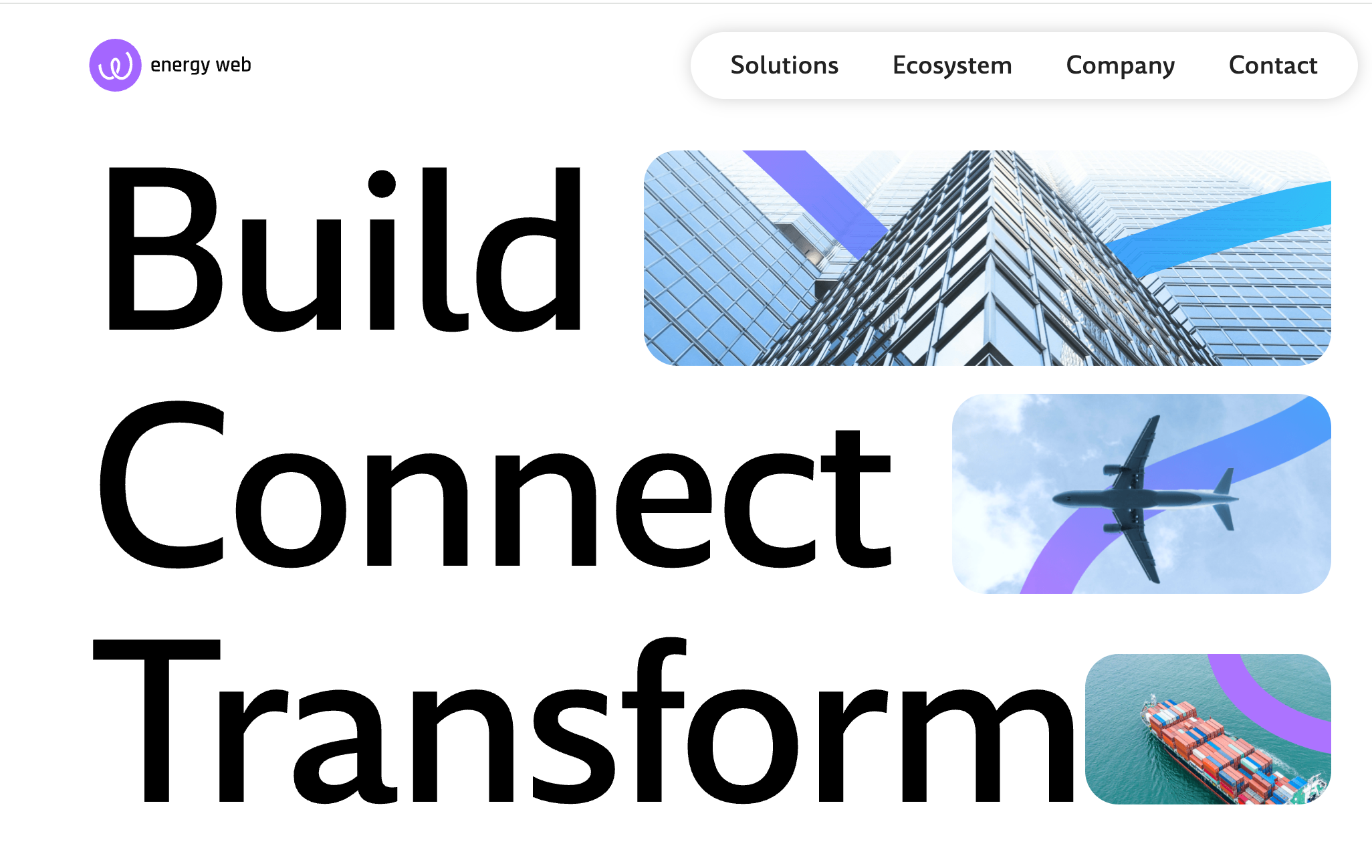 Energy Web Build Connect Transform